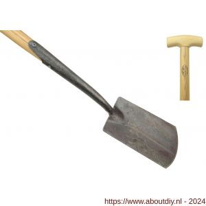DeWit zwanehals spade met lip essen steel 750 mm - A29000407 - afbeelding 1