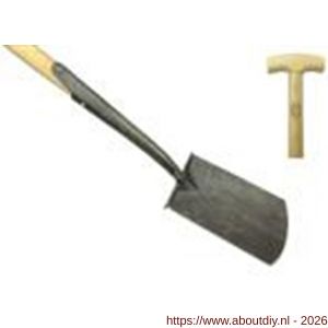 DeWit zwanehals spade met lip en opstapjes essen steel 90 cm - A29000798 - afbeelding 1