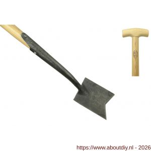 DeWit damesspade met V-snede en zwanehals essen steel 750 mm 1040x140x45 mm - A29000794 - afbeelding 1