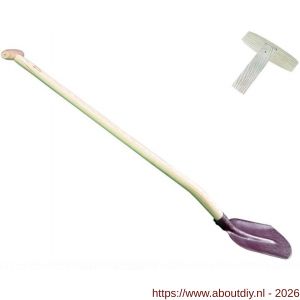 DeWit schep Drents 00 1/2 gebogen met 120 cm essen T-steel - A29000528 - afbeelding 1