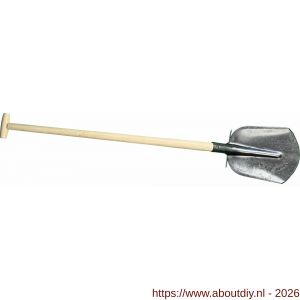 DeWit schep Drents 00 1/2 gebogen met opstapjes met 110 cm essen T-steel - A29000530 - afbeelding 1