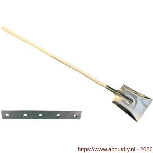 DeWit aluminium ballastschop 28 cm breed met 130 cm knopsteel - A29000712 - afbeelding 1