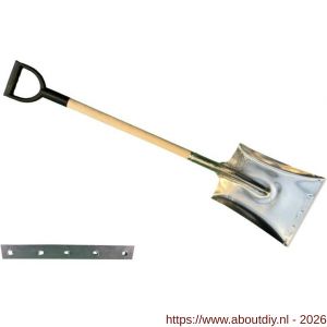 DeWit aluminium ballastschop 28 cm breed met slijtstrip 100 cm steel en kunstof D greep - A29000724 - afbeelding 1