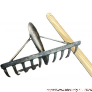 DeWit tuinhark 14 tands verstevigd met geharde tanden essen steel 155 cm - A29000639 - afbeelding 1