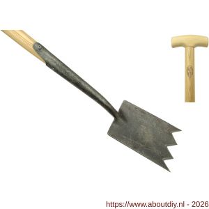 DeWit Shark tine spade met zwanehals essen steel 90 cm - A29000797 - afbeelding 1