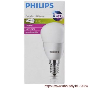 Philips LED kogellamp Corepro LEDluster 5.5 W-40 W E14 P45 827 extra warm wit - A51270163 - afbeelding 2