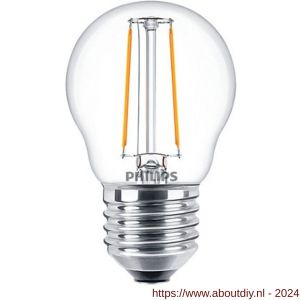 Philips LED kogellamp Classic LEDkogel 2 W-25 W 827 E27 Helder Fil Glas - A51270240 - afbeelding 1