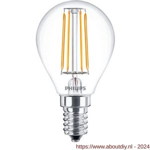Philips LED kogellamp Classic LEDkogel 4 W-40 W 827 E14 Helder Fil Glas - A51270241 - afbeelding 1