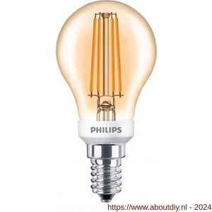 Philips LED kogellamp Classic LEDluster 5 W-35 W E14 P45 825 Gold dimbaar extra warm wit - A51270251 - afbeelding 1
