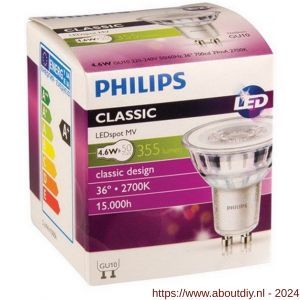 Philips LED spot GU10 Corepro LEDspot Glas 4,6 W-50 W 827 36D extra warm wit - A51270201 - afbeelding 2