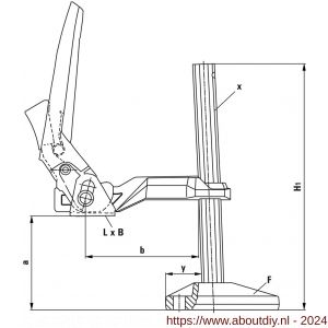 Bessey machinetafelspanner BS 200/100 mm - A10160357 - afbeelding 3