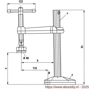 Bessey machinetafelspanner BSG 210/140 mm - A10160361 - afbeelding 3