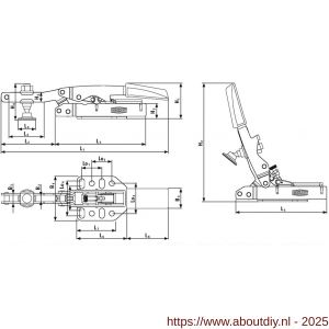 Bessey horizontale spanner met open arm 60 mm - A10160457 - afbeelding 3
