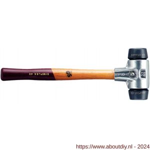 Halder 3102 hamer Simplex aluminium rubber 40 mm - A40600047 - afbeelding 1