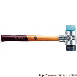 Halder 3112 hamer Simplex aluminium Soft-rubber 30 mm - A40600279 - afbeelding 1