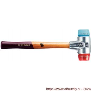 Halder 3116 hamer Simplex aluminium Soft-plastic 40 mm - A40600125 - afbeelding 1