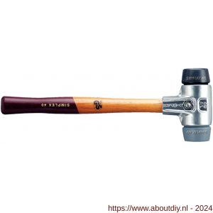 Halder 3123 hamer Simplex aluminium rubber-TPE-Mid 30 mm - A40600283 - afbeelding 1