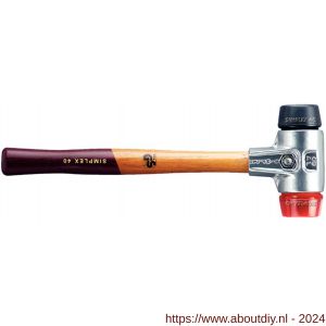 Halder 3126 hamer Simplex aluminium rubber-plastic 30 mm - A40600304 - afbeelding 1