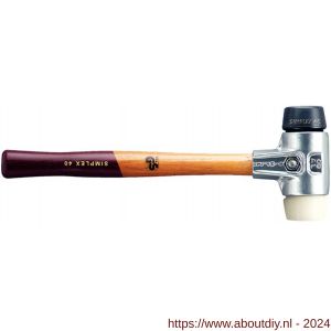 Halder 3128 hamer Simplex aluminium rubber-nylon 60 mm - A40600319 - afbeelding 1