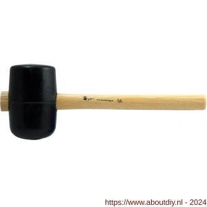 Melkmeisje rubber hamer 90 mm zacht rubber vlak-rond - A19855379 - afbeelding 1