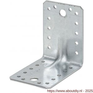 Vormann hoekverbinder met ril 105x105x90 mm verzinkt - A51000123 - afbeelding 1