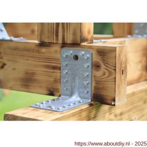Vormann hoekverbinder met ril 105x105x90 mm verzinkt - A51000123 - afbeelding 2