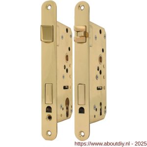 S&B 100231.4 insteekslot 100231.4 PZ 55 mm DIN rechts voorplaat 210x25 mm U r=12,5 mm messing gepolijst - A40615054 - afbeelding 1