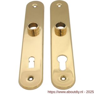 S&B 180200.4 PC deurschild cilinder PC 230 mm afstand 75 mm rond messing gepolijst - A40615162 - afbeelding 2