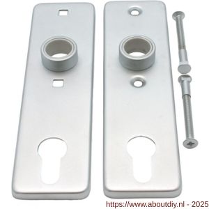 S&B 183012.4 deurschild PZ 165x45 mm afstand 75 mm messing gepolijst - A40615159 - afbeelding 1