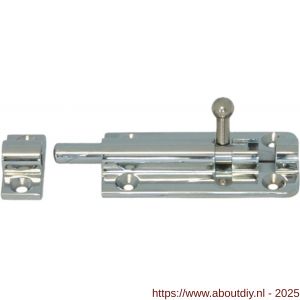 S&B 242103.4 deurgrendel 100x46 mm 10 mm stiftdiameter messing geolijst - A40615135 - afbeelding 1