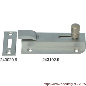 S&B 243020.4 sluitplaat sluitplaat voor deurschuif 100x46 mm 10 mm stiftdiameter messing gepolijst - A40615141 - afbeelding 1