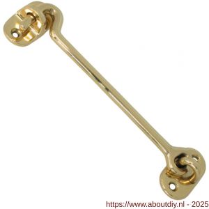 S&B 255303.4 deurhaak licht 150 mm met tegenplaat messing gepolijst - A40615027 - afbeelding 1