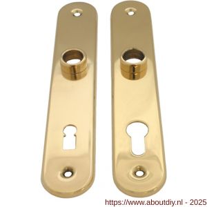 S&B 180200.4 PC deurschild cilinder PC 230 mm afstand 75 mm rond messing gepolijst - A40615162 - afbeelding 1