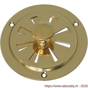 S&B 272101.4 ventilatierozet 200 mm met knop buiten messing gepolijst - A40615233 - afbeelding 1