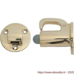 S&B 251201.6 deurvastzetter L=60 mm D=58 mm met tegenplaat messing gepolijst chroom - A40615131 - afbeelding 1