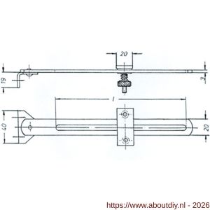 S&B 520165.4 kastuitzetter 160 mm met vastzetschroef messing gepolijst - A40615195 - afbeelding 2