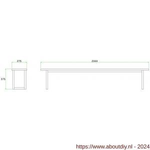 Brakel RE200 werkbank en tafel opstand type B 2000x275x375 mm RAL - A40630096 - afbeelding 2