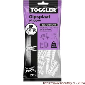 Toggler SP-20 gipsplaatplug SP zak 20 stuks gipsplaat 9-15 mm - A32650003 - afbeelding 1