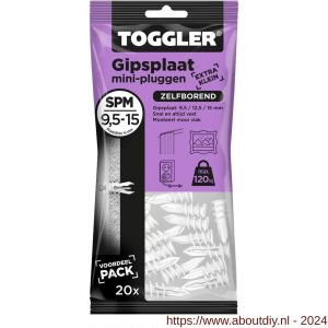 Toggler SPM-20 gipsplaatplug SP-Mini zak 20 stuks gipsplaat 9-15 mm - A32650007 - afbeelding 1
