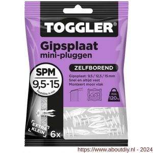 Toggler SPM-6 gipsplaatplug SP-Mini zak 6 stuks gipsplaat 9-15 mm - A32650004 - afbeelding 1