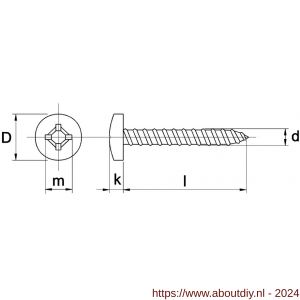 Kobout 67981EV42016 zelftappende plaatschroef pancilinderkop Philipsdrive (kruiskop) DIN 7981 galvanisch verzinkt 4,2x16 - A50453164 - afbeelding 1