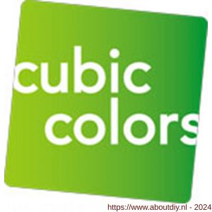Cubic Colors briefplaat binnen met kunststof houder en luxe witte klep 86x345 mm wit - A21011507 - afbeelding 2