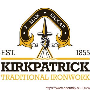 Kirkpatrick KP0814 heng met scharnier 381x105 mm smeedijzer zwart - A21000050 - afbeelding 2