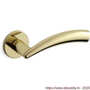 Mandelli1953 0771 Nadir deurkruk op rozet messing gepolijst - A21009024 - afbeelding 1