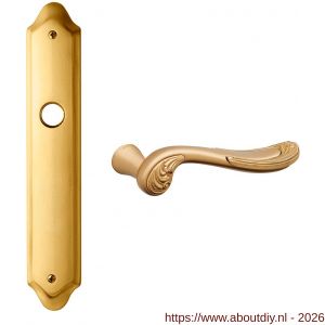 Mandelli1953 1020 BB72 Lord deurkruk op langschild 268x48 mm BB72 mat messing-messing gepolijst - A21014887 - afbeelding 1