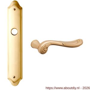 Mandelli1953 1020R blind Lord deurkruk gatdeel op langschild 268x48 mm blind messing gepolijst-mat messing - A21015644 - afbeelding 1