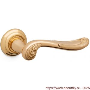 Mandelli1953 1021 Lord deurkruk op rozet 51x12 mm messing gepolijst-mat messing - A21014499 - afbeelding 1