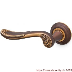 Mandelli1953 1021L Lord deurkruk gatdeel op rozet 51x12 mm linkswijzend mat brons - A21015247 - afbeelding 1