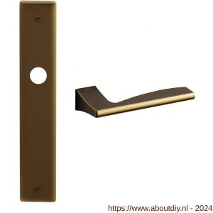 Mandelli1953 1030 BB72 Link deurkruk op langschild 240x40 mm BB72 mat brons - A21014596 - afbeelding 1