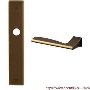 Mandelli1953 1030L Link deurkruk gatdeel linkswijzend op langschild 240x40 mm blind mat brons - A21016143 - afbeelding 1